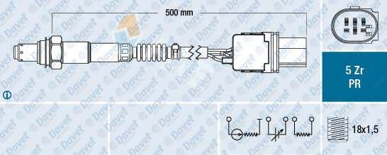 ZLS1126 Lambda (Oksijen) Sensoru 450 Mm Ford Focus Iii 1.6 Tdci (Ngda-Ngdb) 2011-2015/ Fiesta Vi 1.4 Tdci - 1.6 Tdci (F6jb-Hhjf) 08-12/ Mondeo V 1.6 Tdci (Ngca) 14-/ Opel Insignia 2.0 Cdti (Dtc-Dtl) 08-